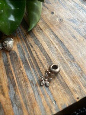 Rose gold flower bead from KAY’s Jewelry store. Fits Pandora bracelet